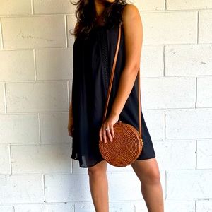 Sequin hearts black dress